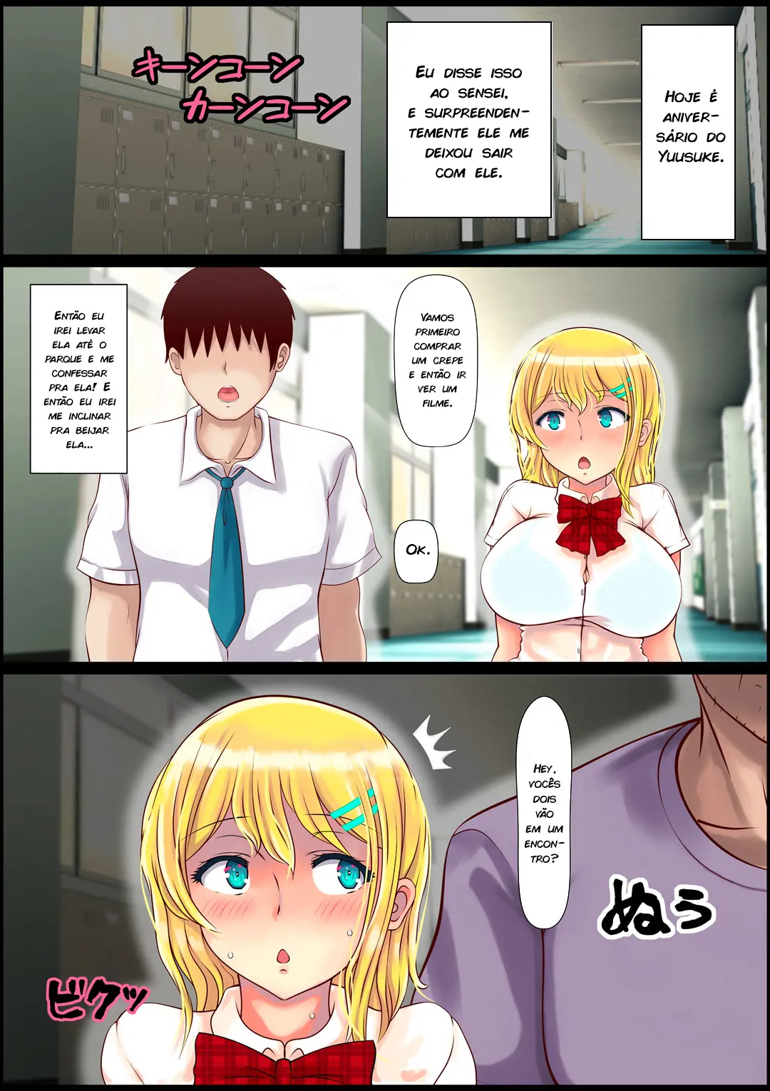 Blond Joshi Ryuugakusei Tanetsuke Press Namahame Taiken