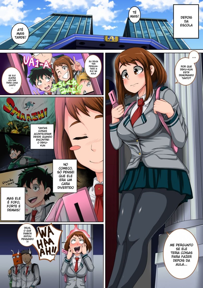 Boku no Harem Academia 3-wa Ochako Hen Arata na SEX Friend - Foto 3