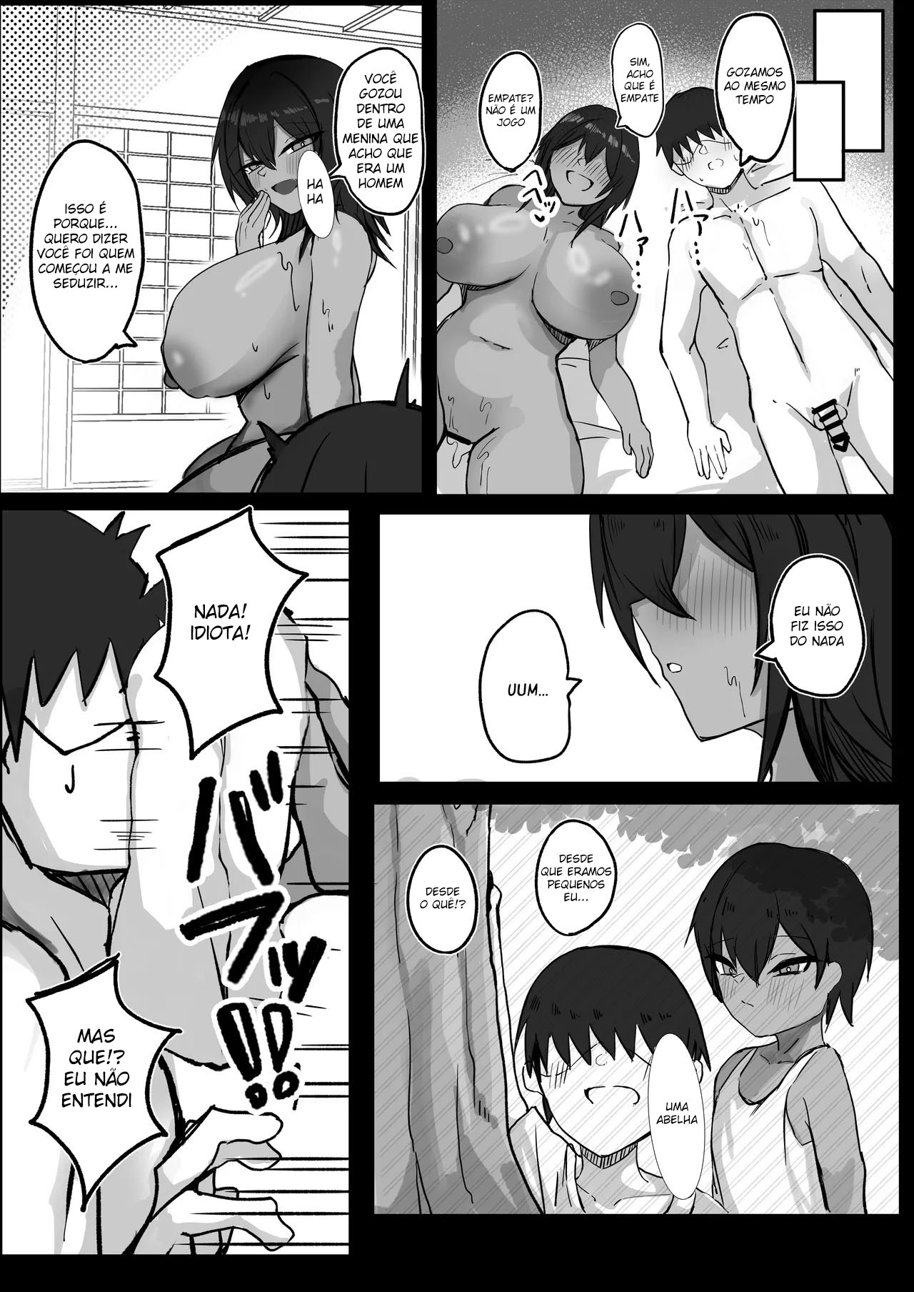 Mukashi Otoko dato Omotteta Kasshoku Bakunyuu Osananajimi to H Suru Hon Zenpen - Foto 37