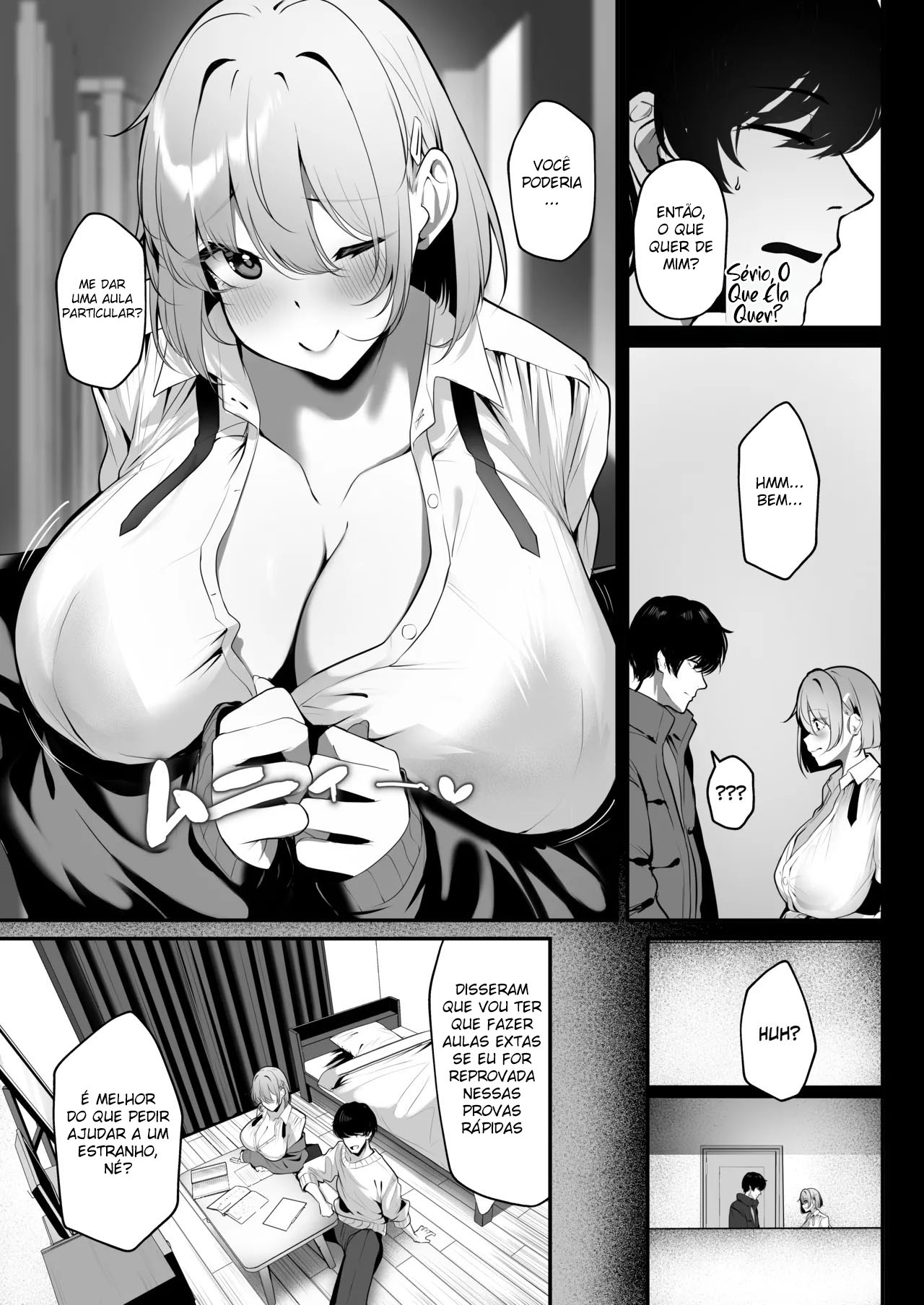 Ooya no Musume no Kyonyuu Gal ni Benkyou Oshietara Ecchi Shite Kureta Hanashi - Foto 4
