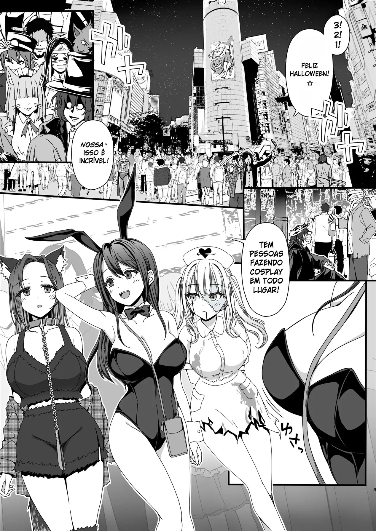 Halloween de Ukareta Gal-tachi ni Saimin Seisai o!! - Foto 3