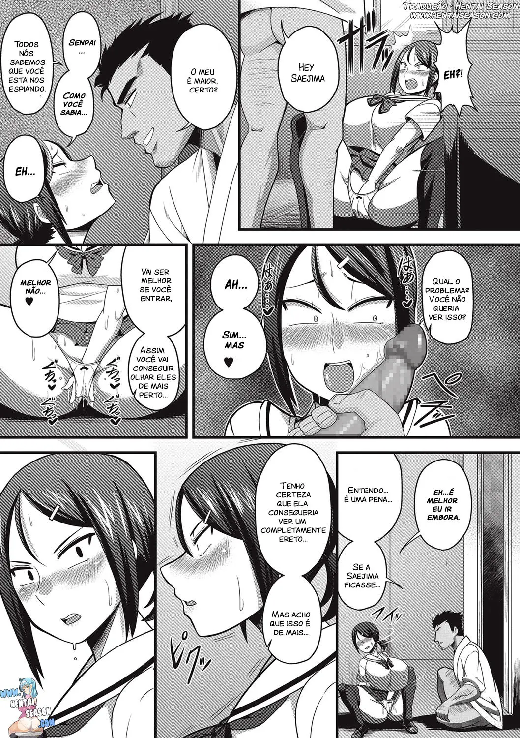 Sanpakugan no Metsuki Warui Bakunyuu Oppai Musume ga Mushimushi no Bushitsu de Muremure Sex - Foto 3