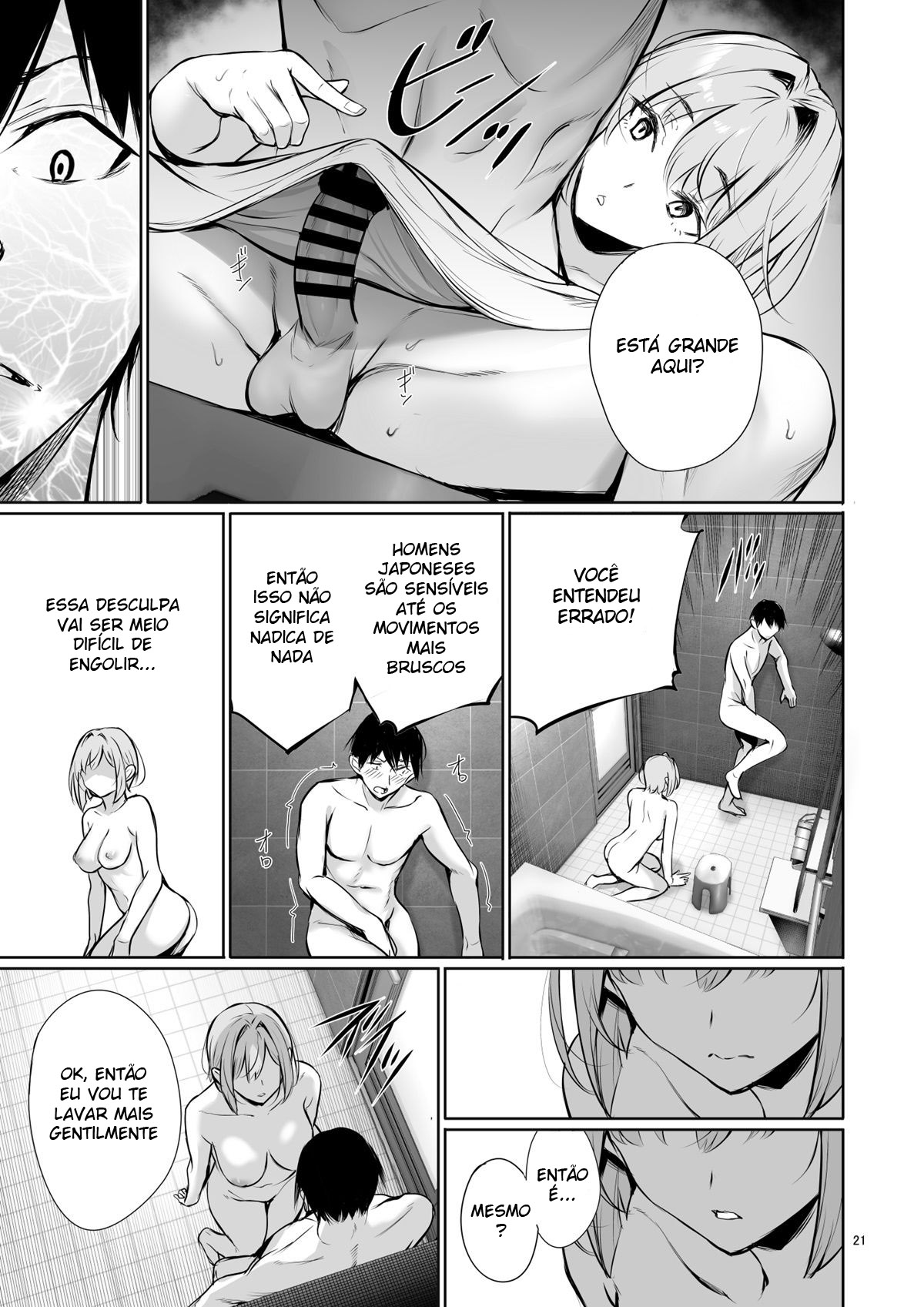 Homestay-chu no Doitsu Musume ga Issho ni Furo ni Haitte Kuru Wake - Foto 21